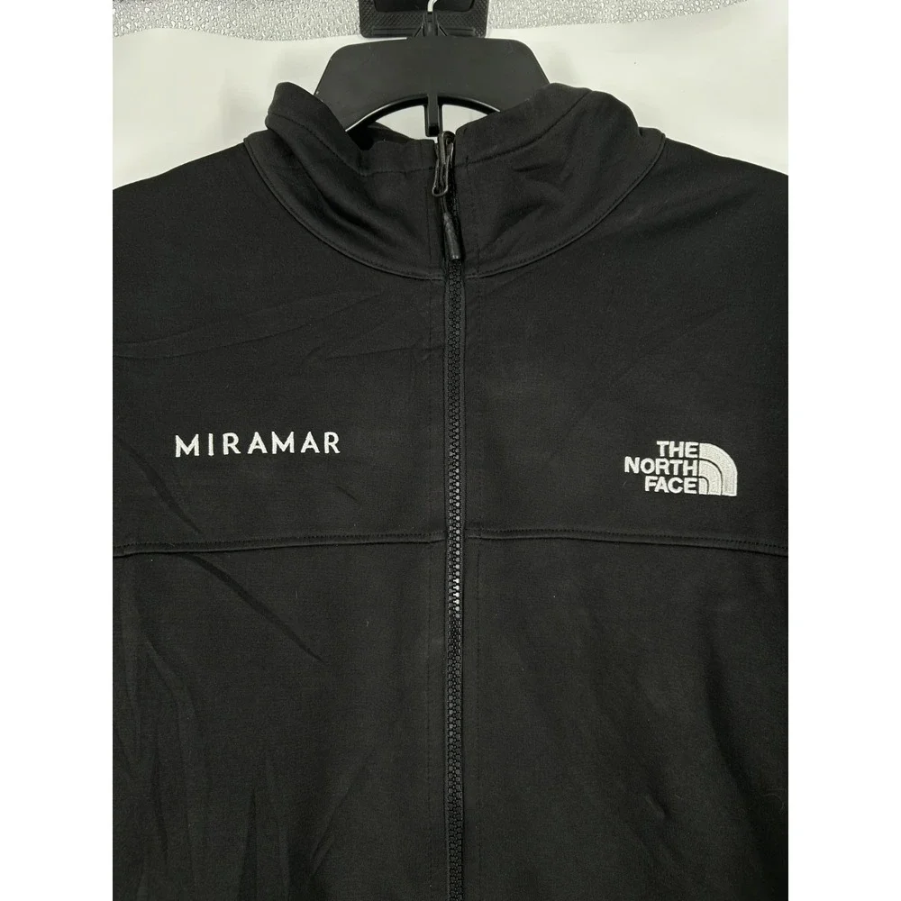 The North Face‎ WindWall Jacket Mens Large Black Mock Neck Full Zip Up Softshell